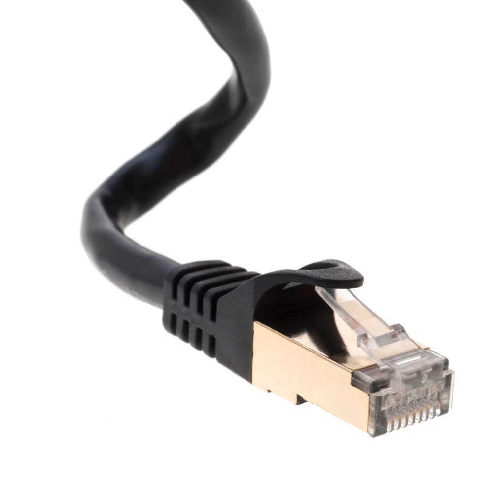Cat7 S/FTP Ethernet Patch Cable High-Speed 600MHz Black 6FT- 25FT Multi Pack LOT