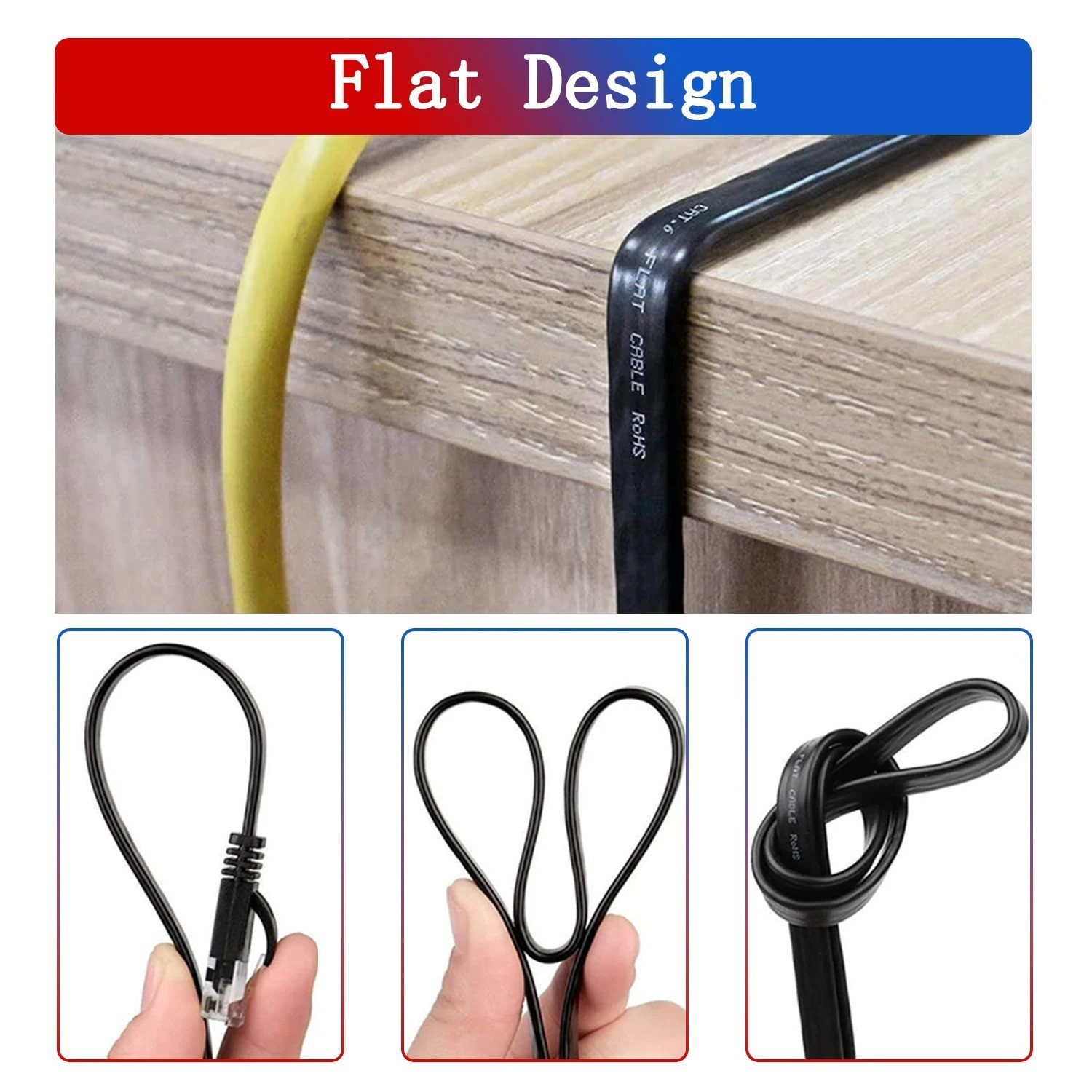 Ethernet Cable Cat6 Gigabit High Speed 1000Mbps RJ45 Shielded Network LAN Cord