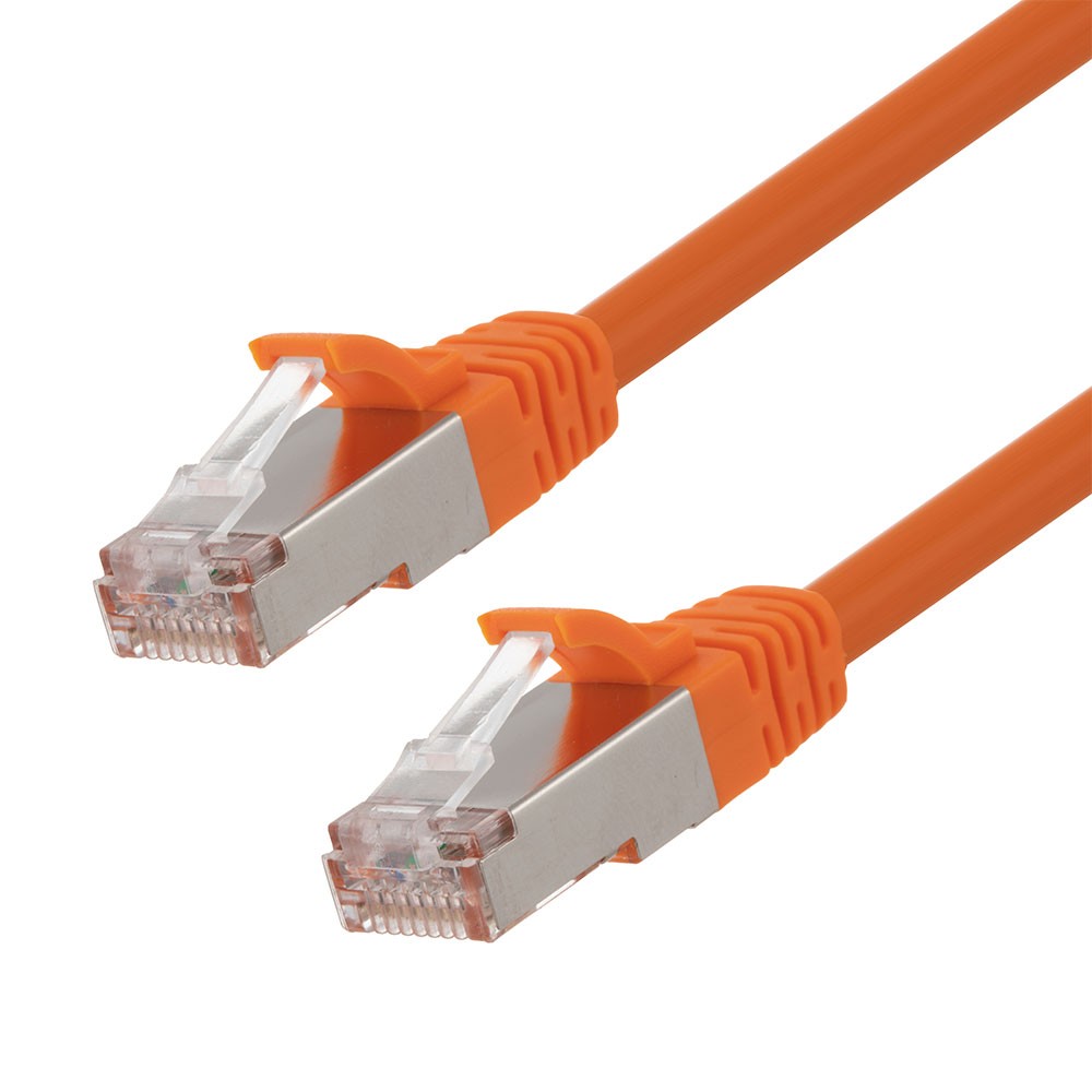 Ethernet Patch Cable CAT6, F/UTP, 26AWG, 0.5 Ft , 5 pack, Orange