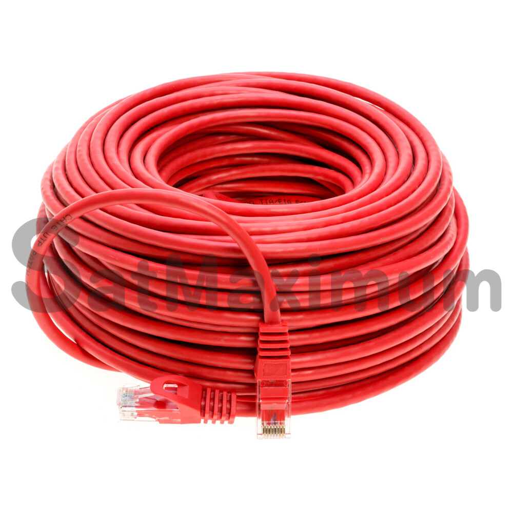 CAT6e/CAT6 Ethernet Patch Cable LAN Network RJ-45 Red 50FT- 200FT Multipack LOT