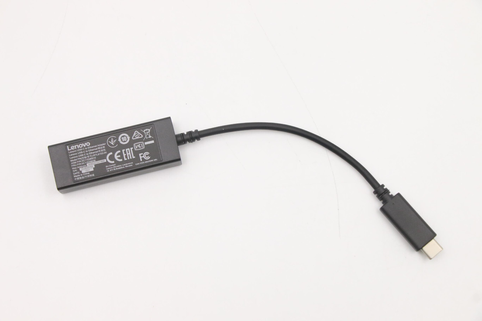 Lenovo Cable USB-C to Ethernet Adapter FRU 5C11Q39118