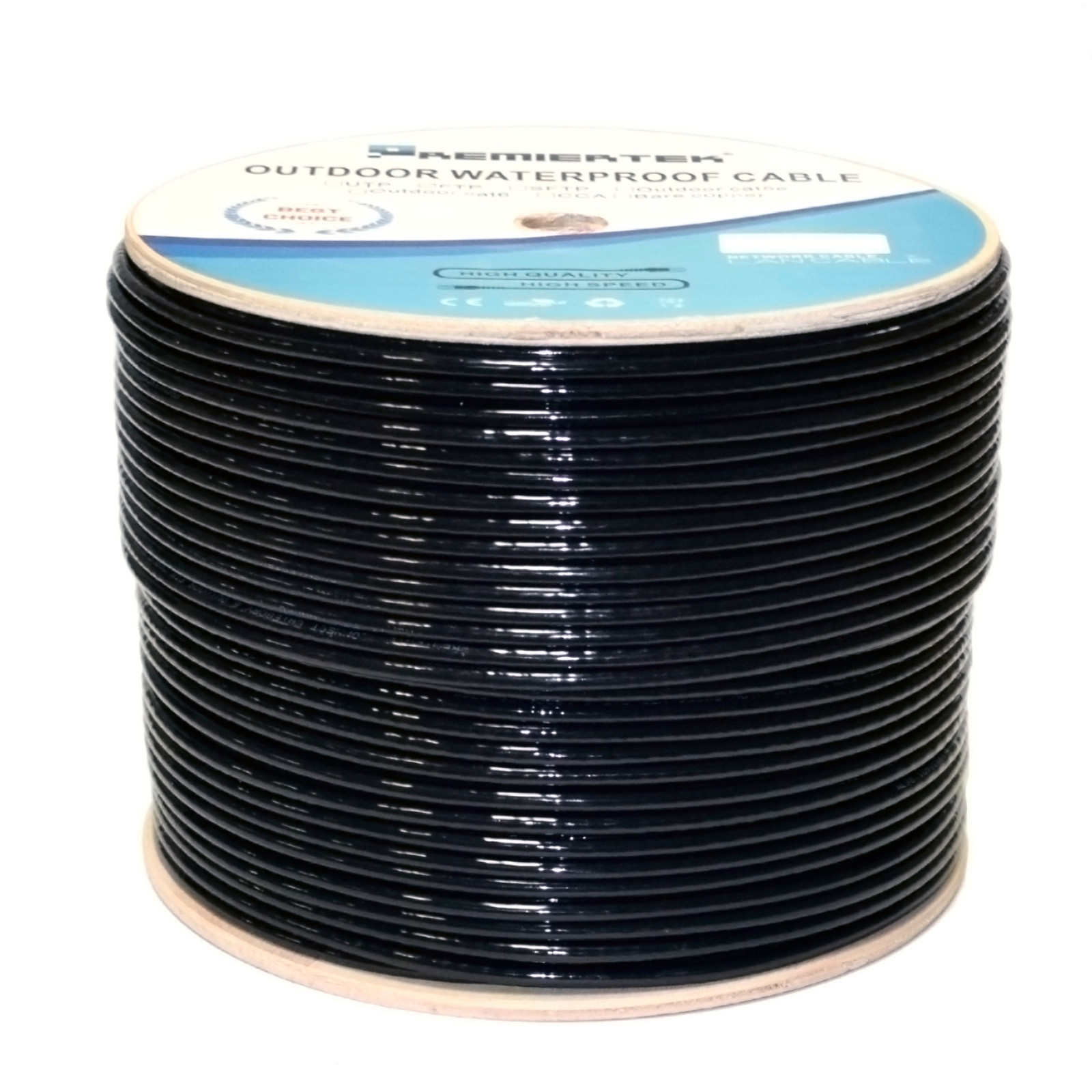 1000ft CAT6 UV/CMX 23 AWG Waterproof Outdoor Direct Burial Solid Network Cable