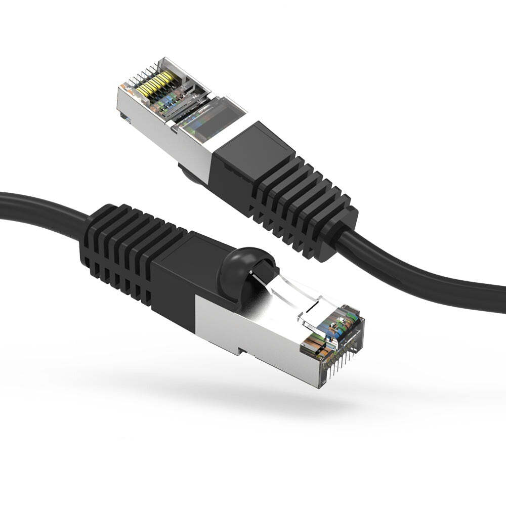 125Ft CAT5E Shielded (FTP) Ethernet Network Booted Cable Black