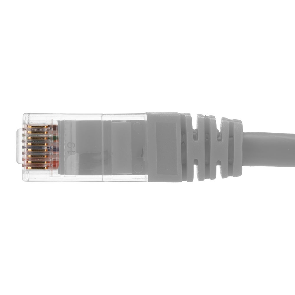Ethernet Patch Cable CAT6A, UTP, 24AWG, 2 Ft, 10 pack, Gray