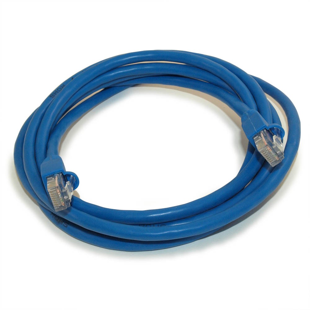 7ft Cat6 Ethernet RJ45 Patch Cable Stranded Snagless Booted BLUE