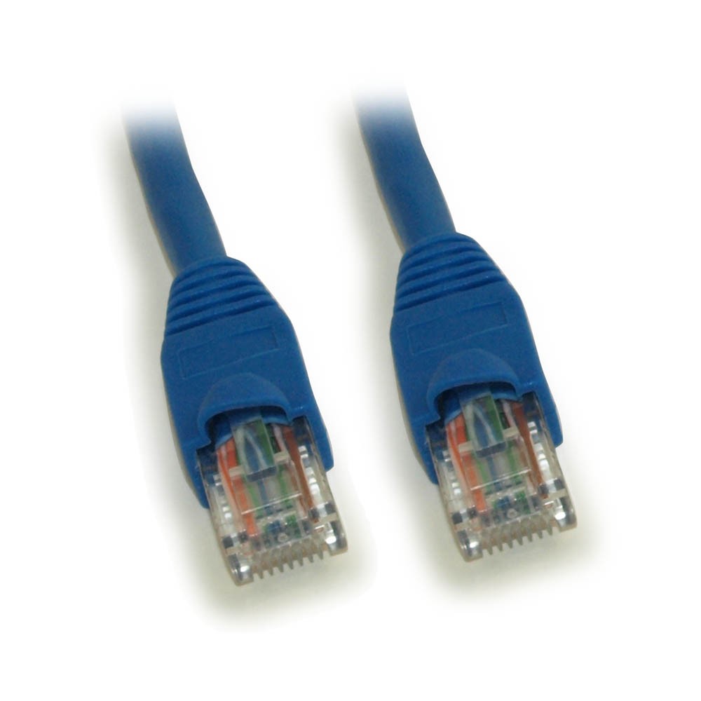 7ft Cat6 Ethernet RJ45 Patch Cable Stranded Snagless Booted BLUE