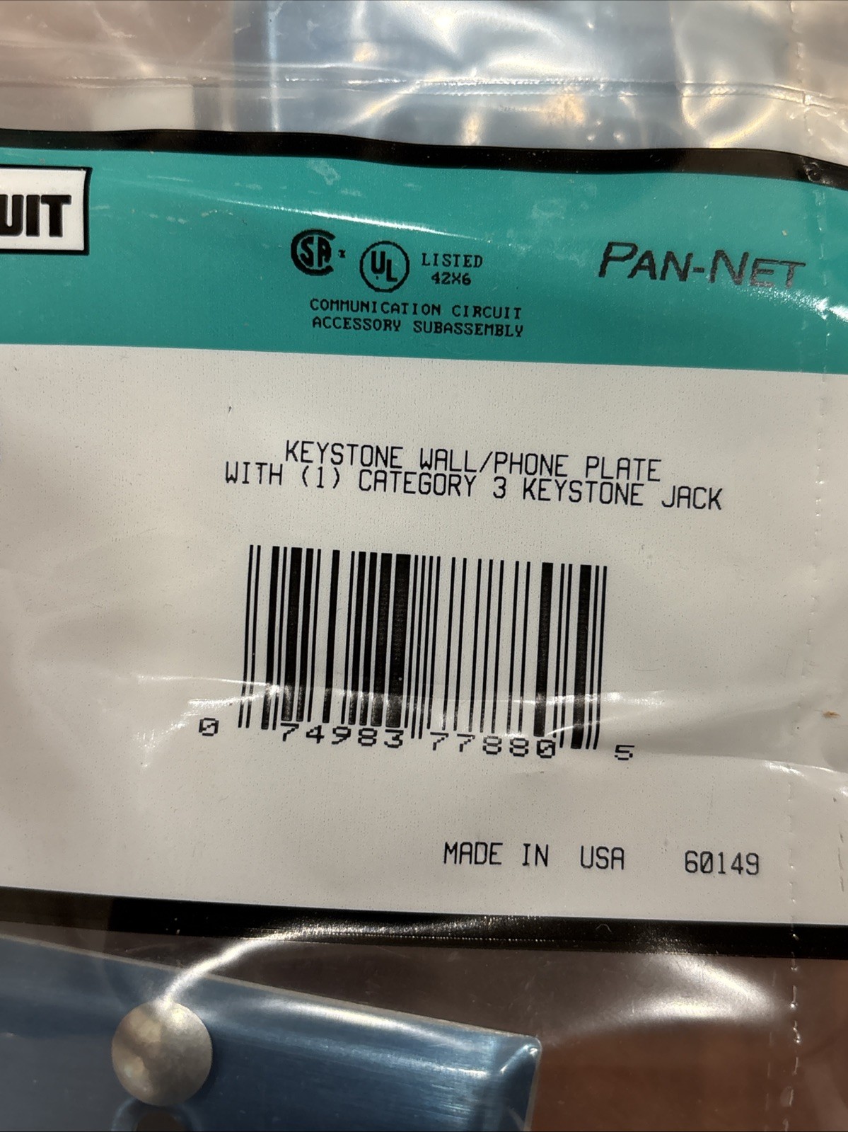 10 Panduit KWP3 Keystone Wall Phone Plate 1-Pack Category 3 Keystone Jack