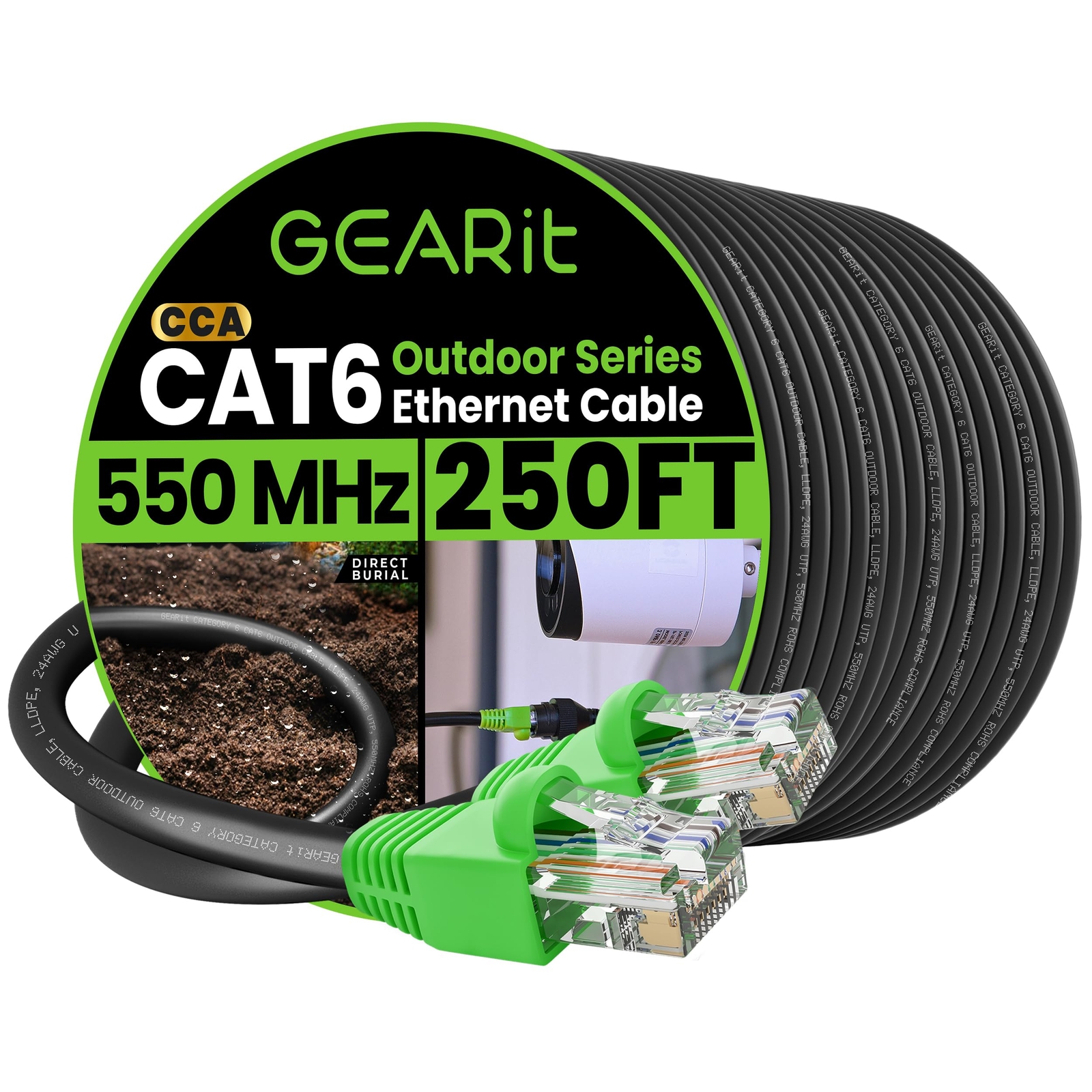 Rj45 Cat6 Ethernet Patch Cable 10gpbs Transfer Speed Goldplated Connectors Coppe