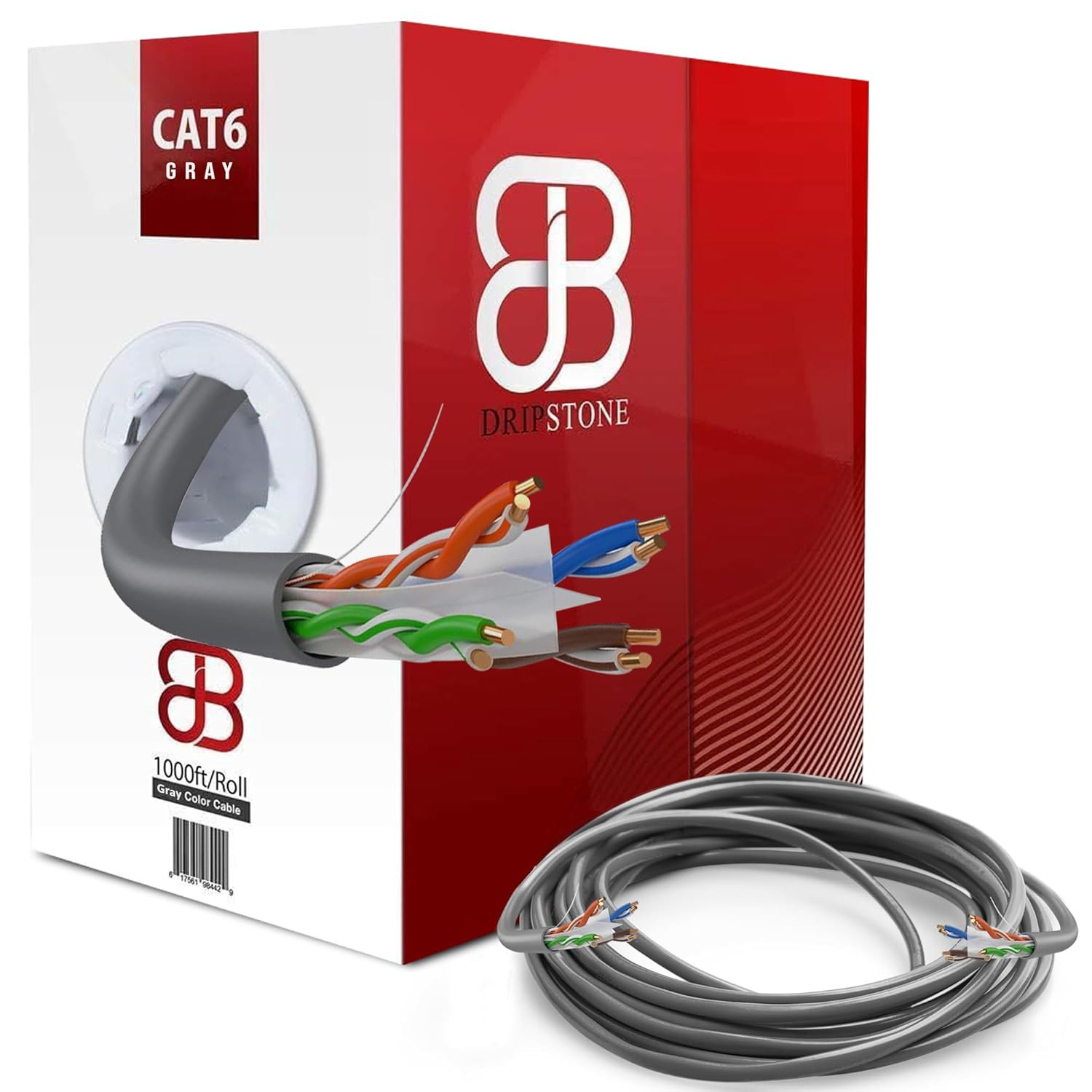 CAT6 Ethernet Cable 1000Ft Solid UTP 550MHz for High-Speed Connectivity