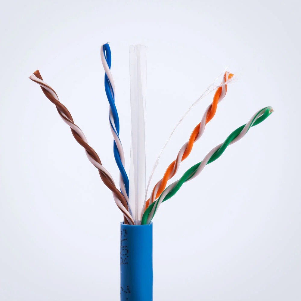 Vertical Cable CAT6 23AWG UTP Bare Copper Unshielded 1000ft Ethernet Cable Blue