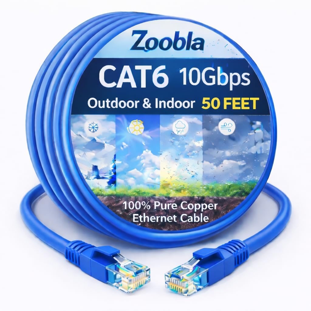 Cat6 UTP 100% Pure Copper Patch Cord, 0.5-150 FEET Ethernet LAN Cable Fluke Test