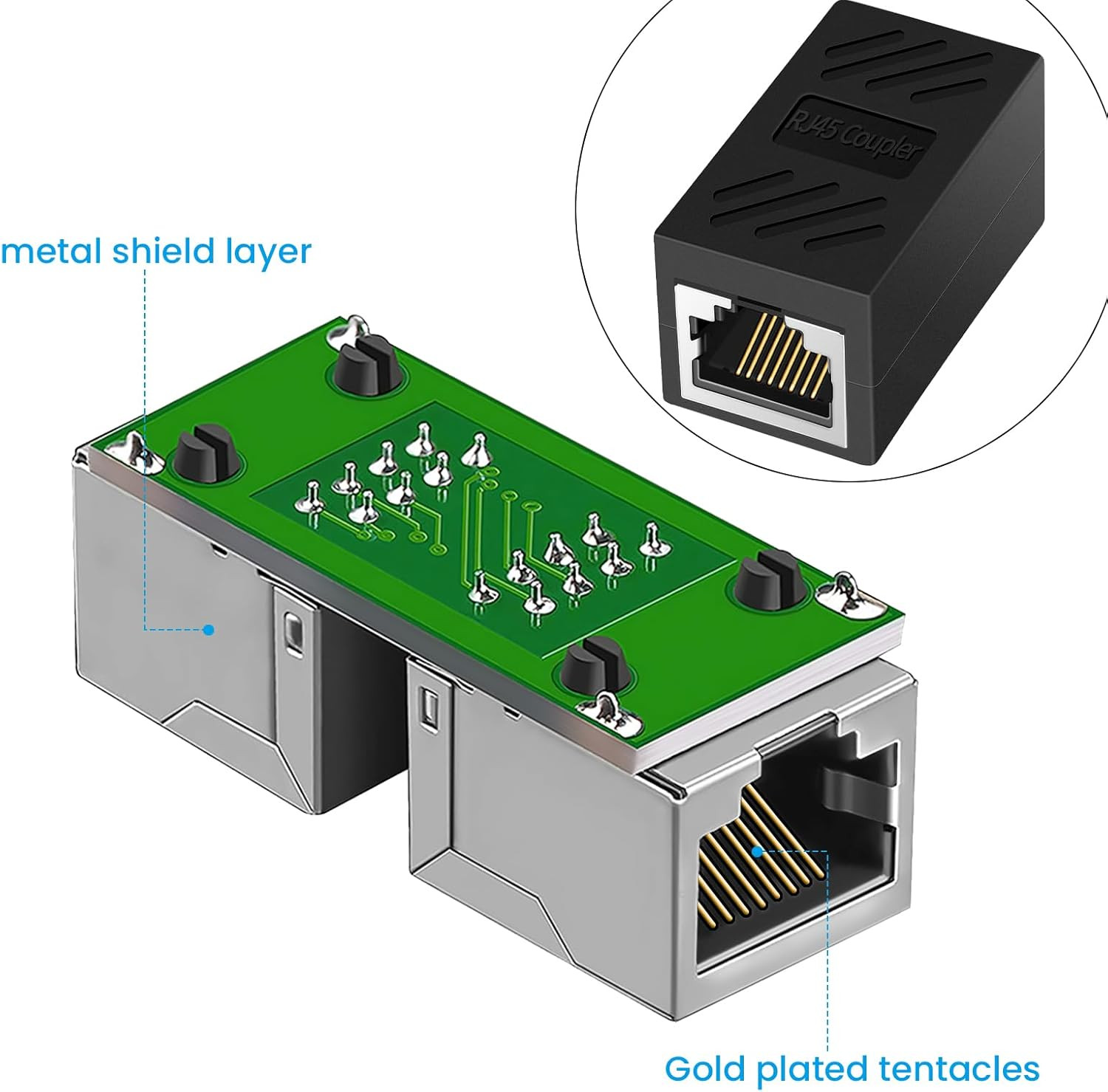 RJ45 Coupler, Ethernet Coupler-Female to Female Internet Network Cable Extend…