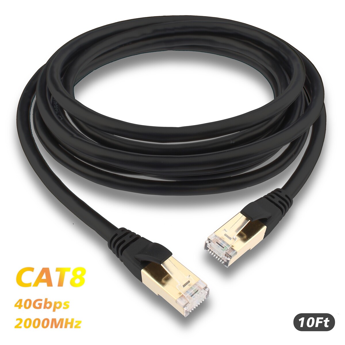 Short-Long Cat 8 7 Ethernet Cable Lot Indoor&Outdoor for Modem/Router/Gaming/PC
