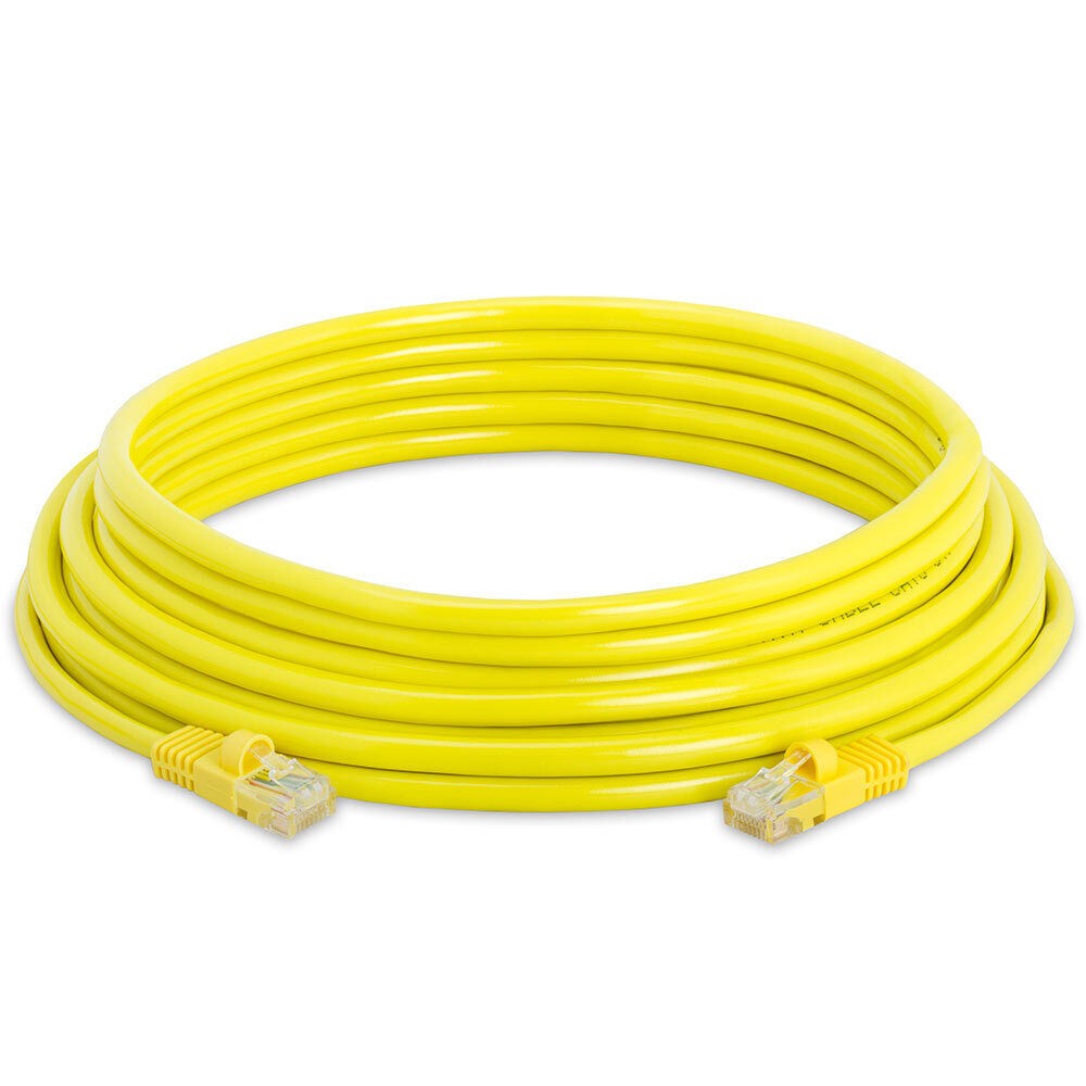 25FT Cat5e Patch Cord Yellow Cat 5e Ethernet Cable RJ45 Internet NAS Modem Cord