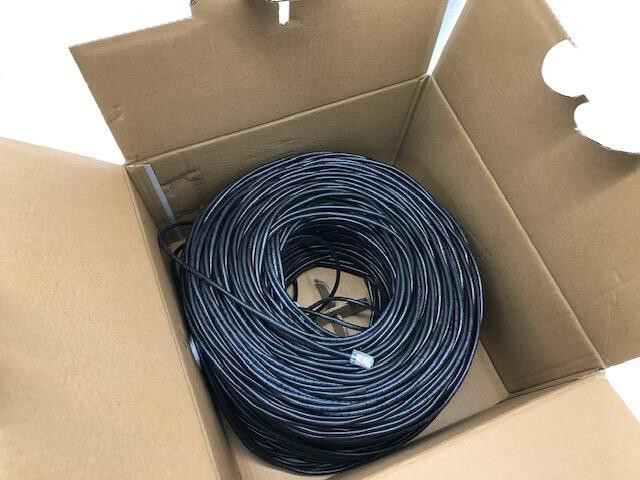 Belkin 1000ft FastCAT 6 UTP BULK Network Ethernet Cable Black A7J704-1000-BLK