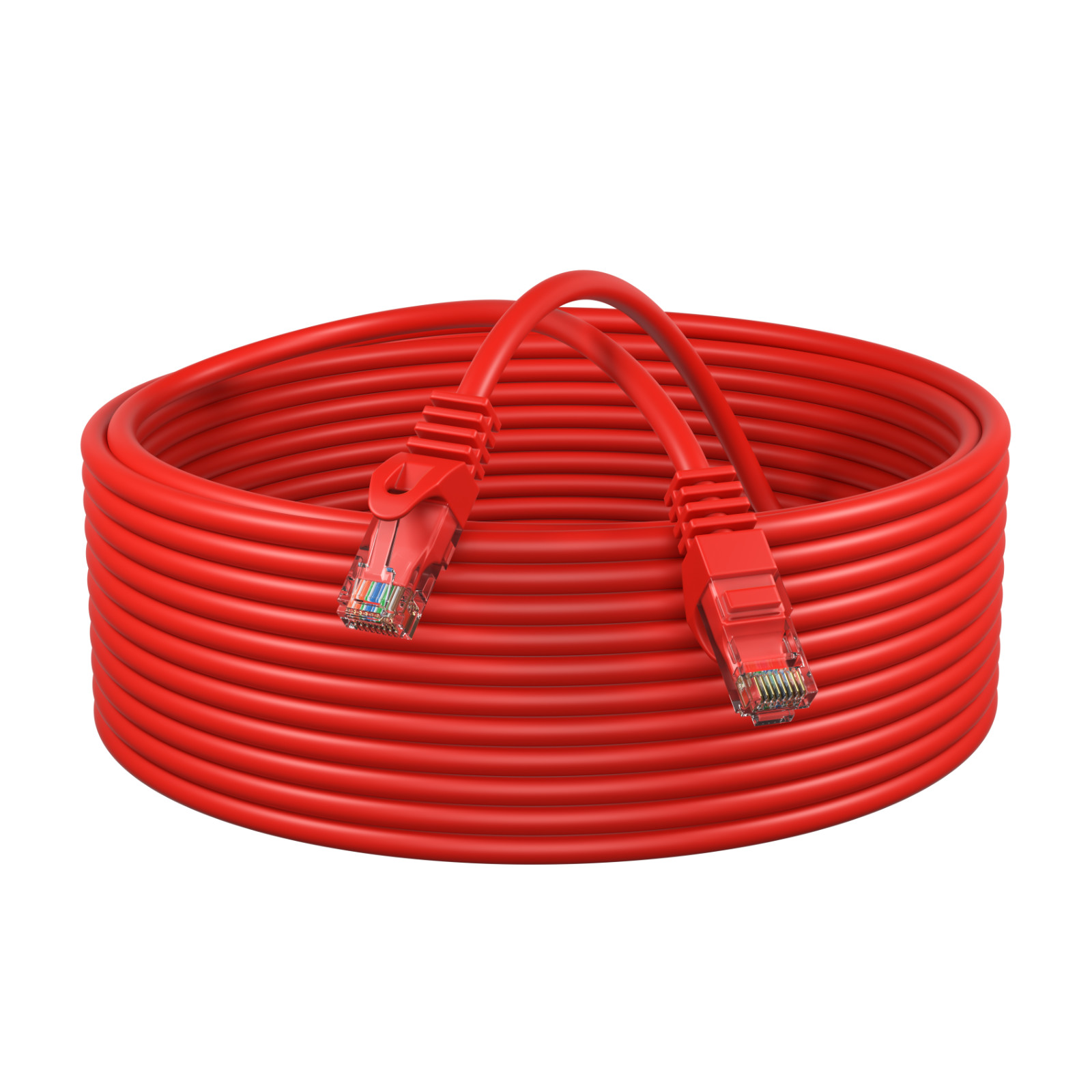 CAT6 Red Ethernet Patch Cord LAN Network Cable RJ45 50FT- 200FT Multi-Pack LOT
