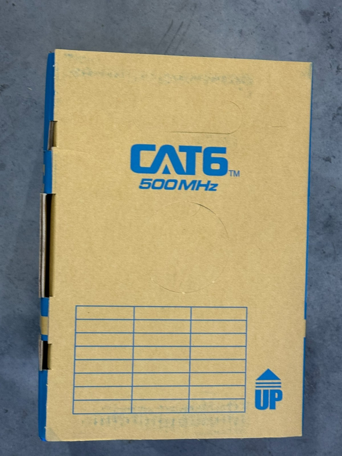 ICC Cat6 500MHz UTP Cable ICCABR6VBL Blue CMR 1000 Feet NEW