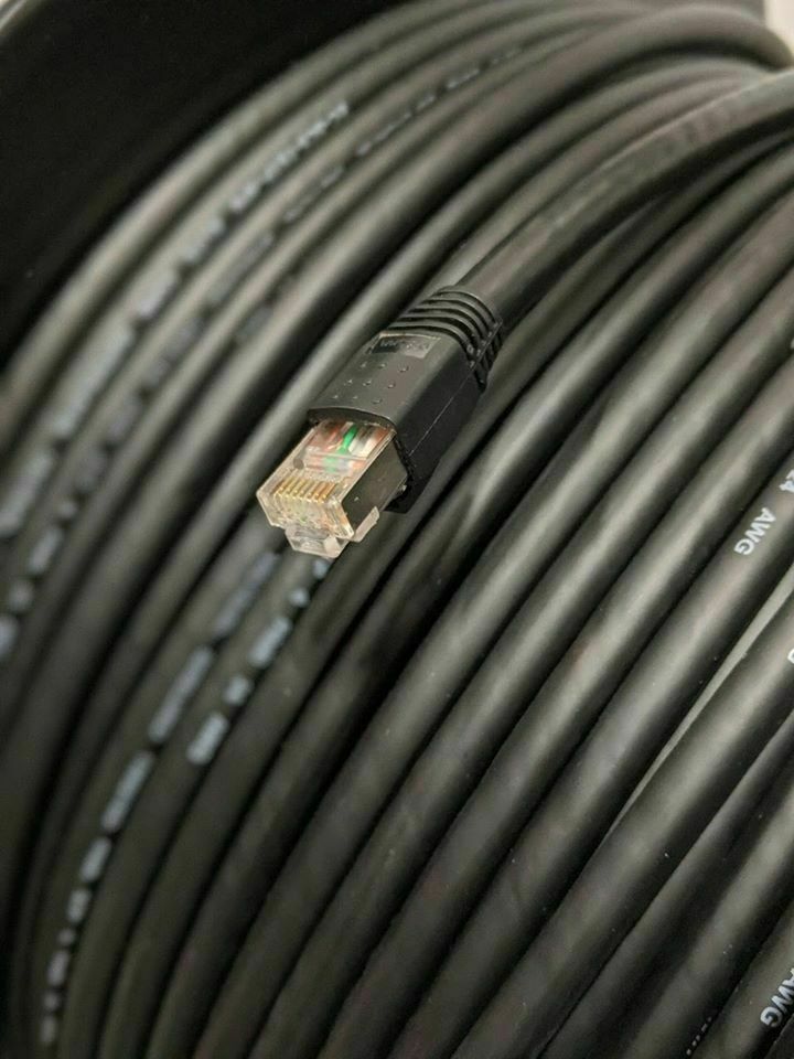 150 ft PROCAT5E Tactical Shielded Ethercon Reel Snake – Booted RJ45