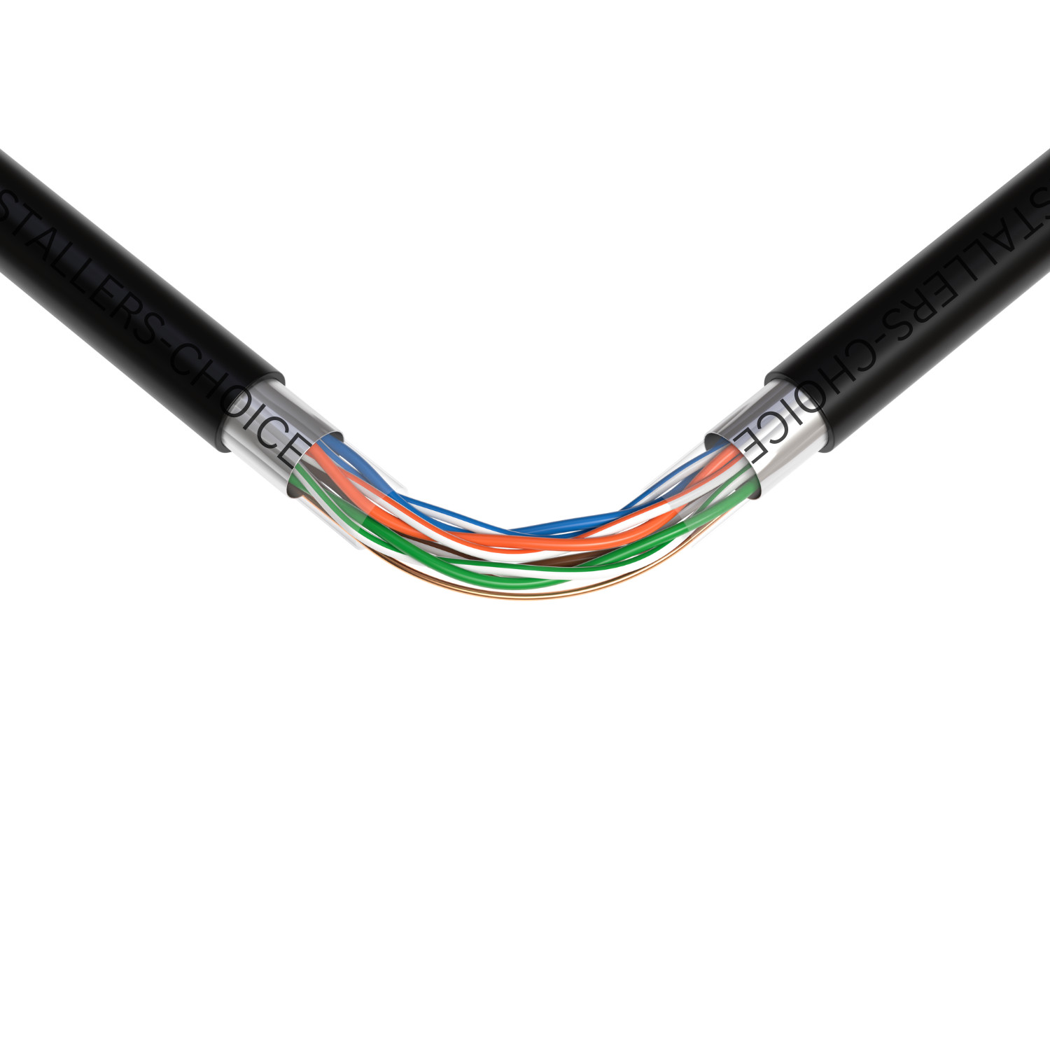 Cat5e 1000FT Outdoor Shielded FTP Ethernet Cable – UV Resistant, Direct Burial