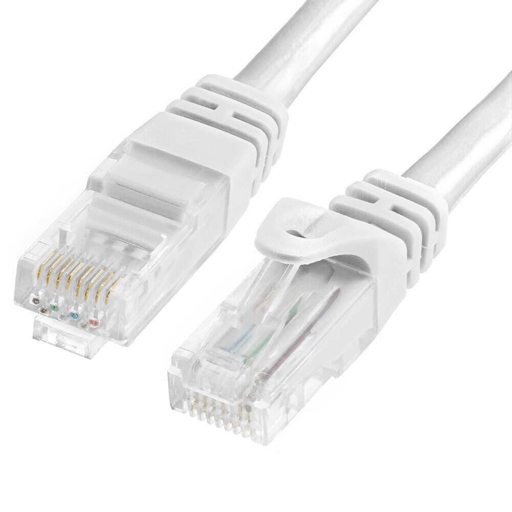 2 Pack 10 Feet Cat6 Patch Cable White LAN Ethernet Cord Network Internet Cable