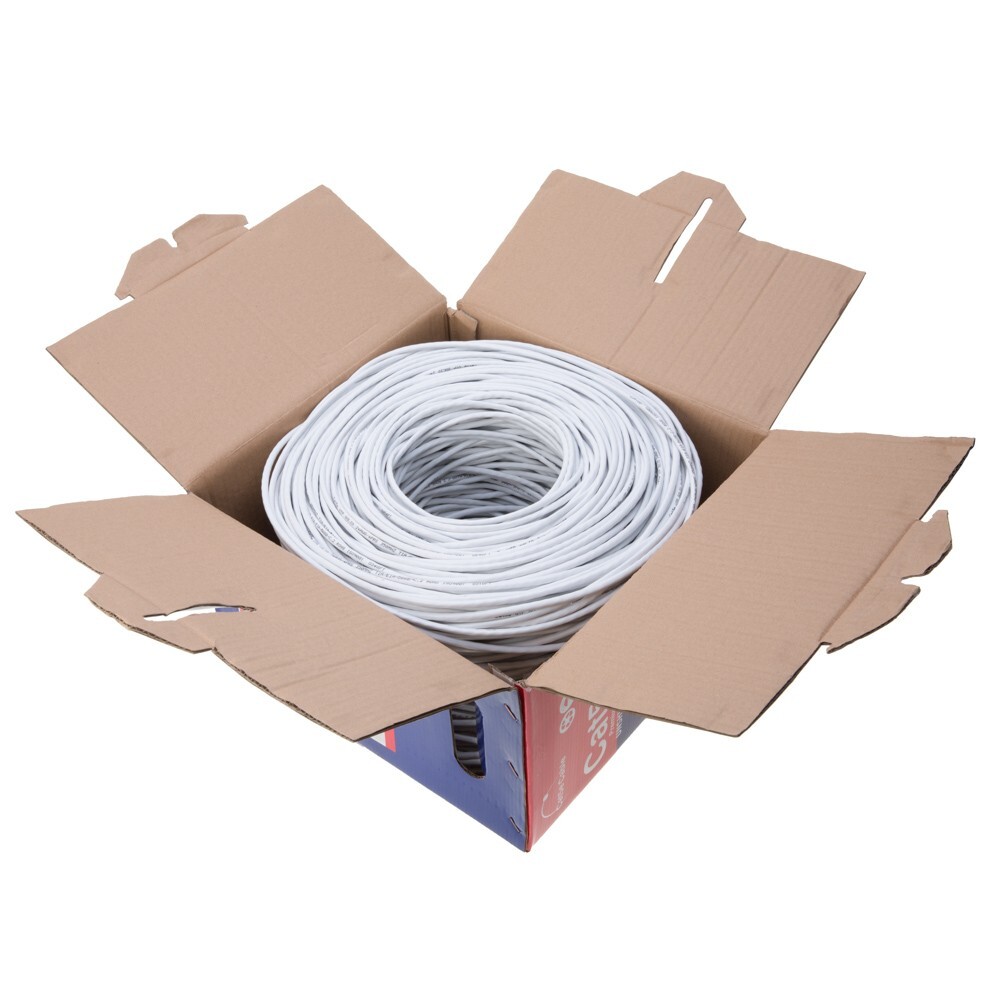 CAT6 White 500ft UTP Ethernet Cable Solid CCA 23AWG 10Gbp RJ45 Network Bulk Wire