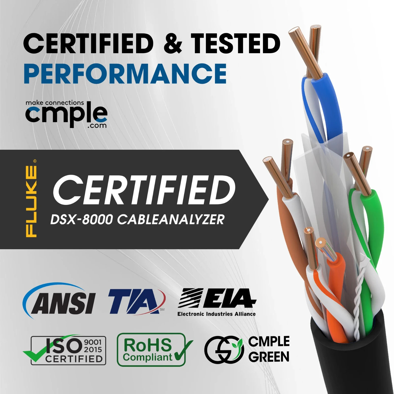 Cmple Cat6 Ethernet 1000ft Bulk Network Cable, Cat6 UTP, 23AWG CMR Riser – Black