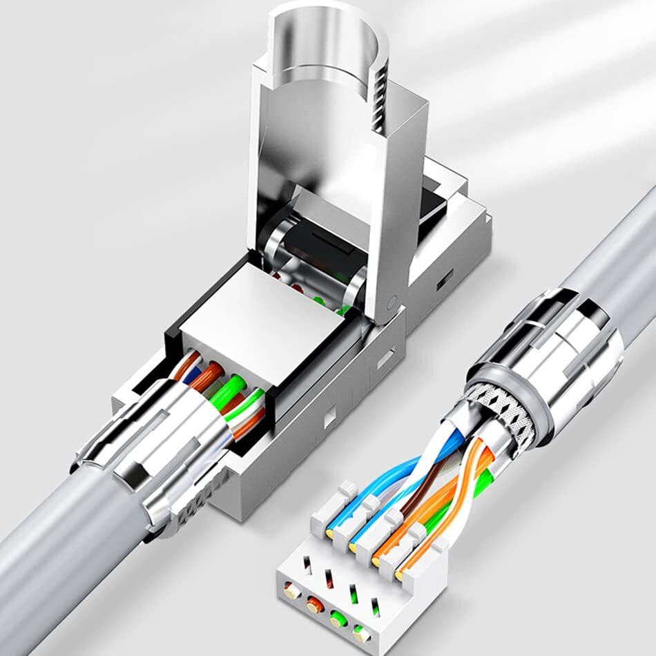 Syston Cat 8 Ethernet Cable 2000MHz 2GHz 40GB 22AWG 4pr Braided S/FTP-CMR Patch