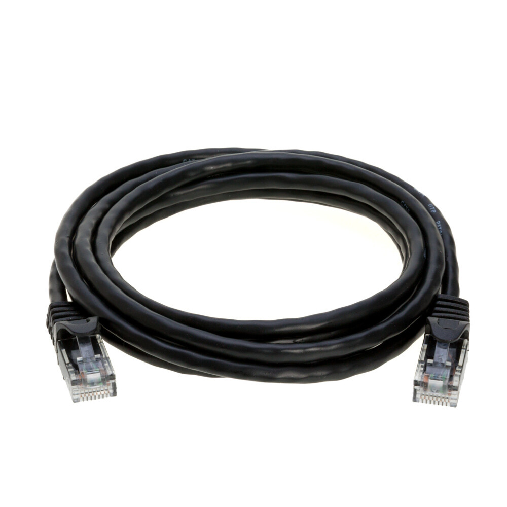 Cat6 Black Patch Cord Network Cable Ethernet LAN RJ45 UTP 1.5FT- 20FT Multi LOT