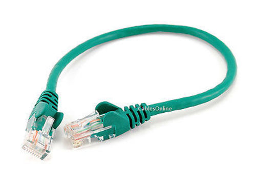 10-PACK Intellinet 1ft CAT5e UTP Ethernet RJ45 Full 8-Wire Patch Cable, Green