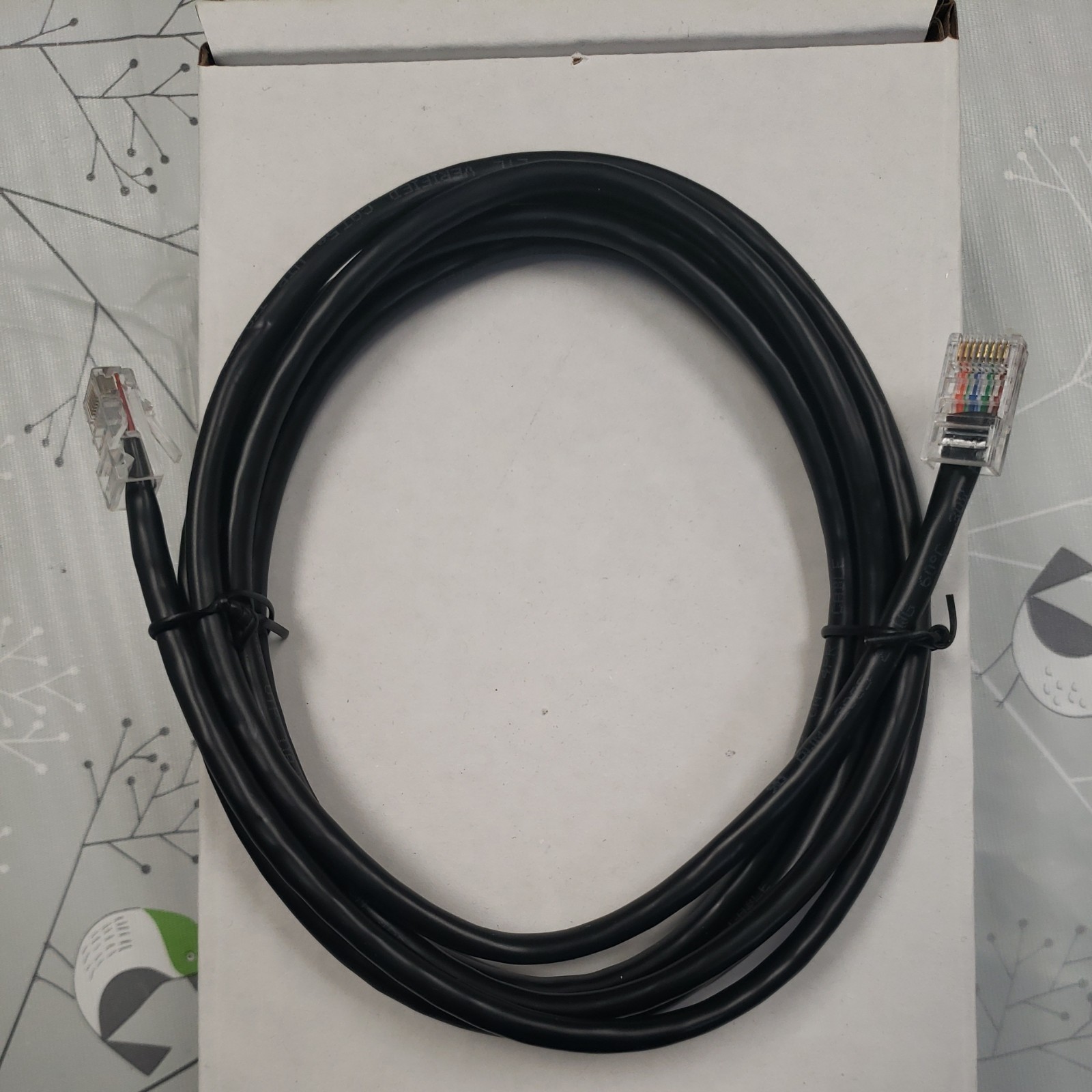 CAT5e Cable 7ft ~ TIA/EIA-568B.2 UTP~ 60° CM 24AWG ~ C-UL E201854-B ETL Verified