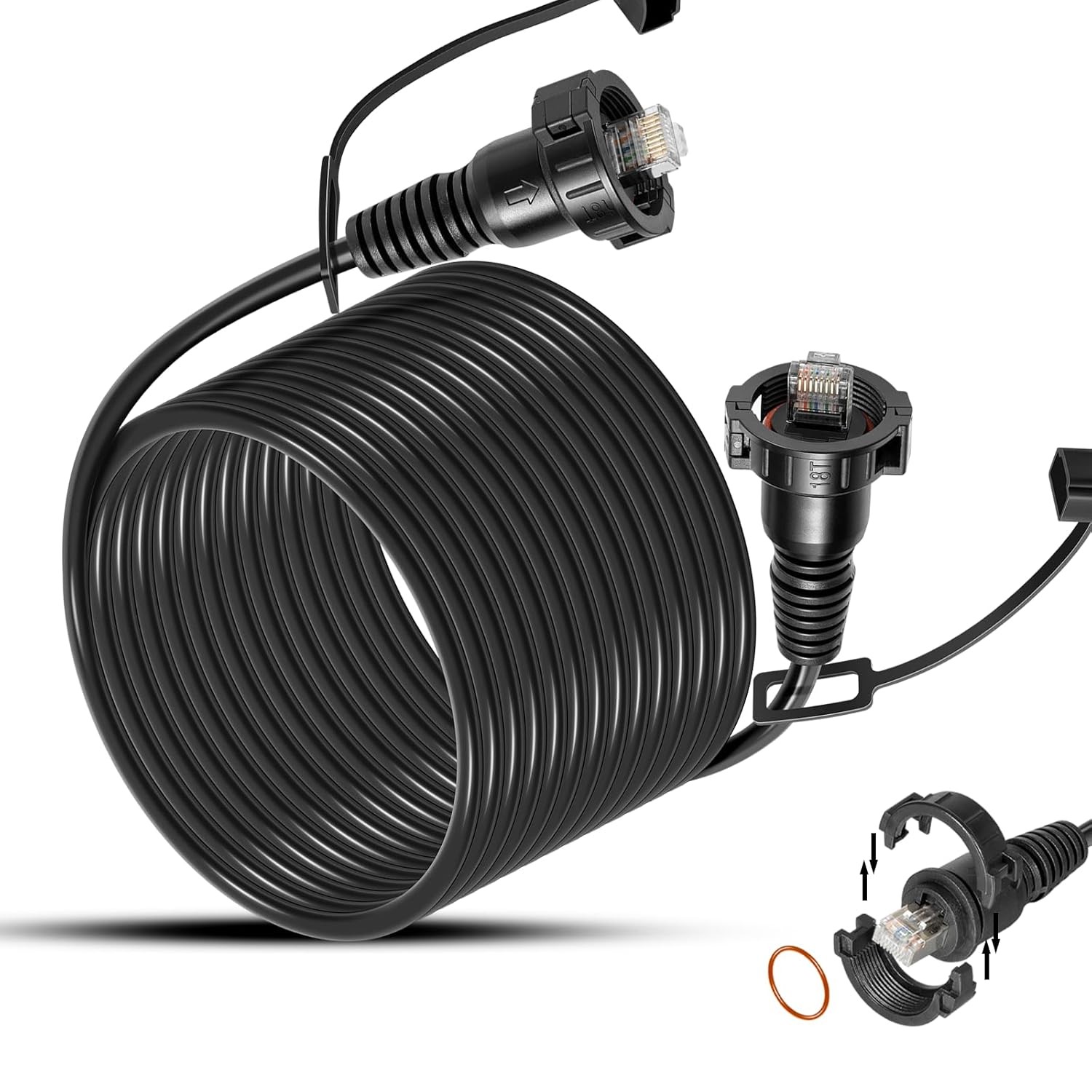 20 Feet Marine Network Cable 010-11425-10 for Garmin RJ-45, GPSMAP, ECHOMAP Plus