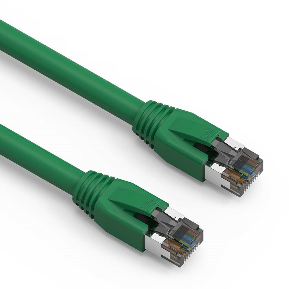 0.5Ft CAT8 S/FTP Ethernet Network Cable Green 24AWG