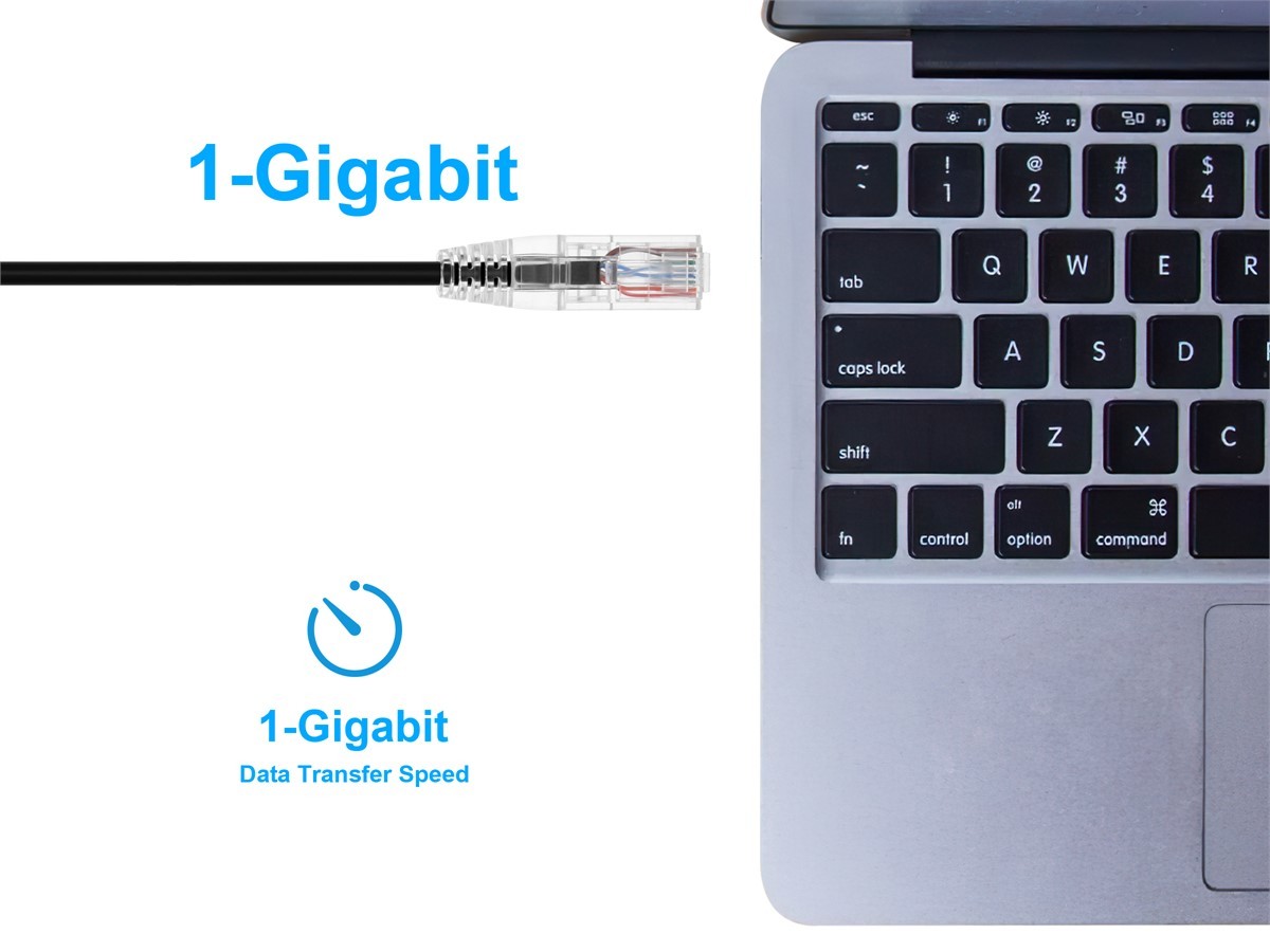 Monoprice Cat6 Ethernet Patch Cable – 10 feet – Black | Snagless RJ45 Stranded