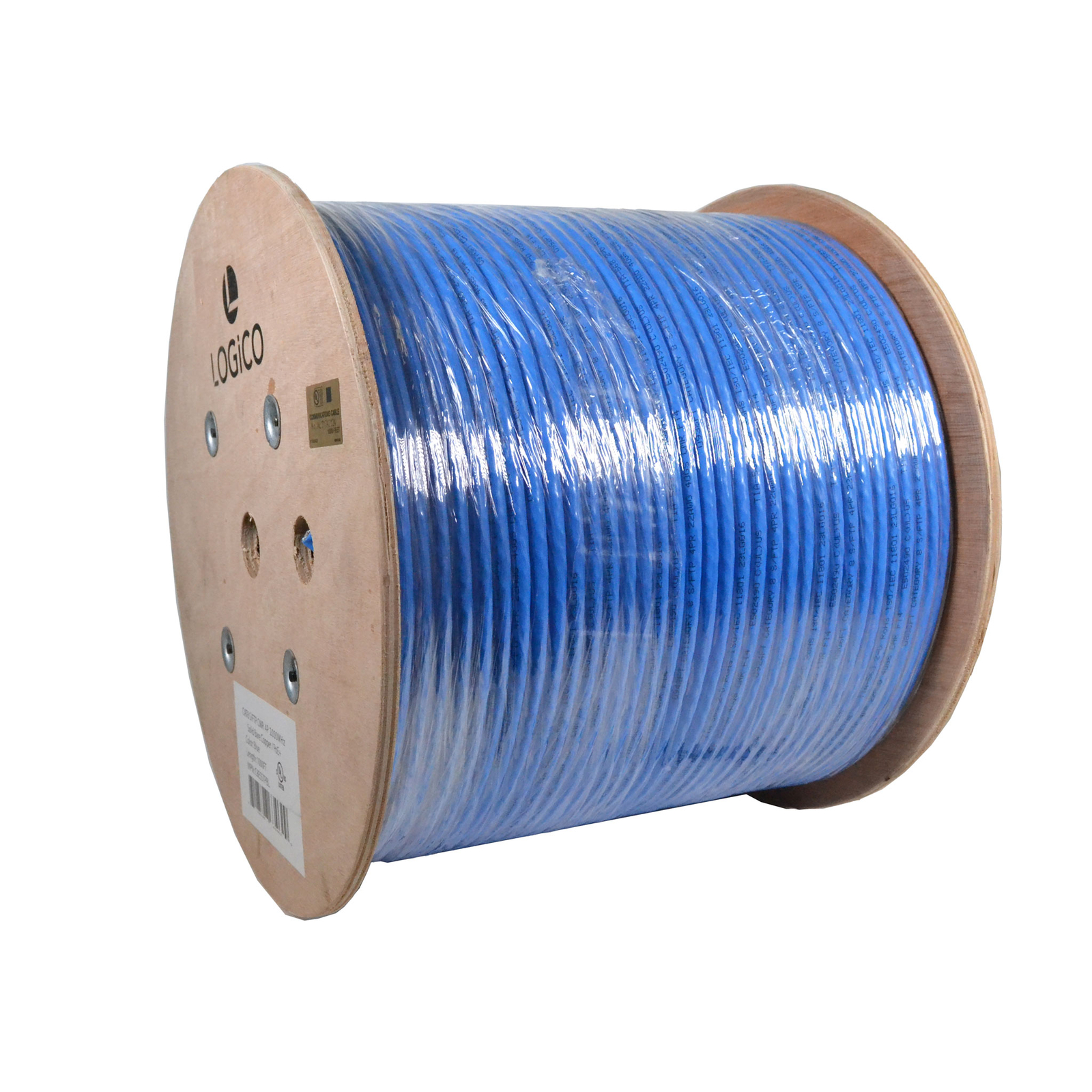 CAT8 S/FTP Bulk Ethernet Network Cable 22AWG 2Ghz Pure Copper Riser Blue 1000ft