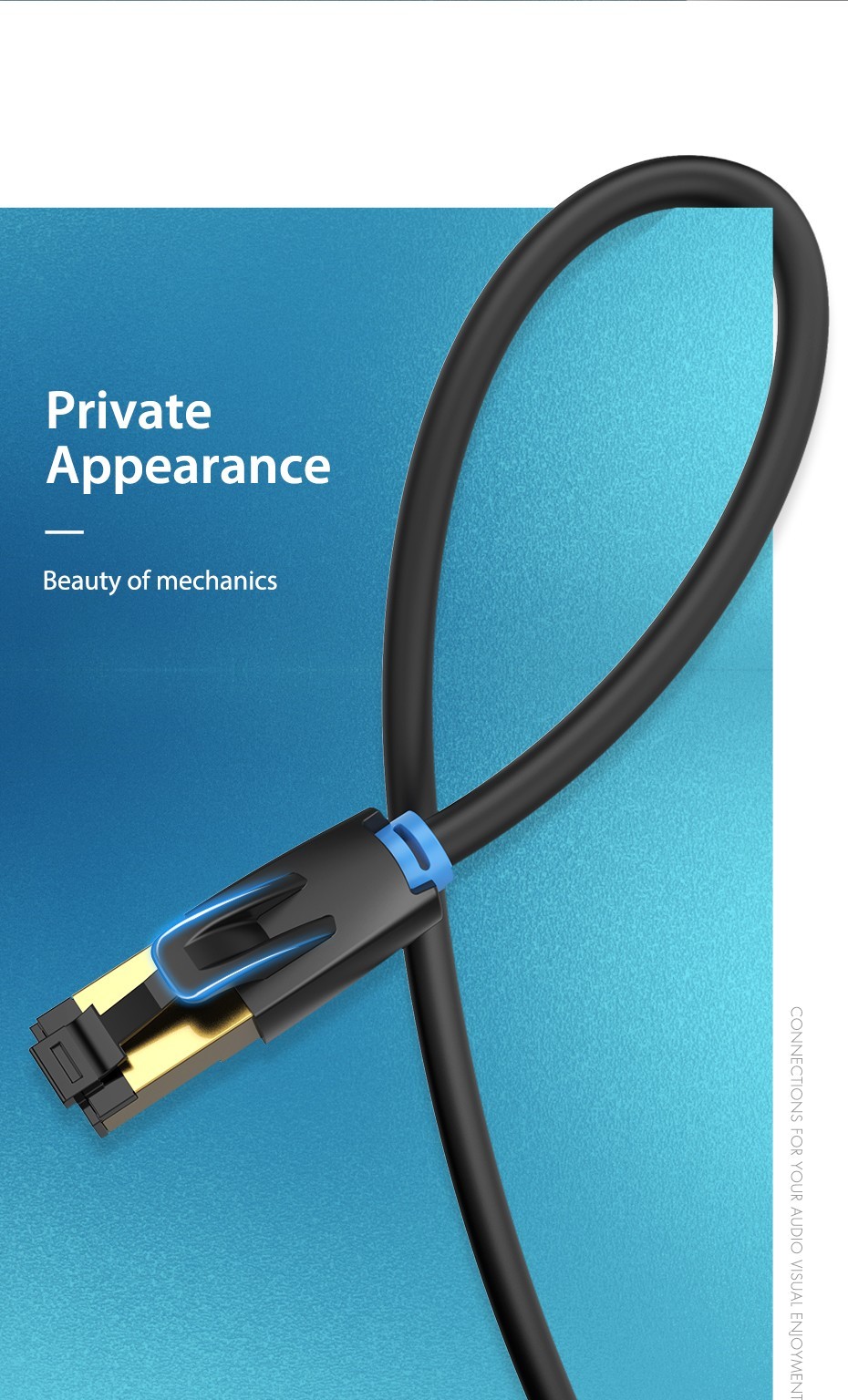 Cat 8 RJ45 Ethernet Cord ultra Speed 40Gbps Patch LAN Network Gold Plated New