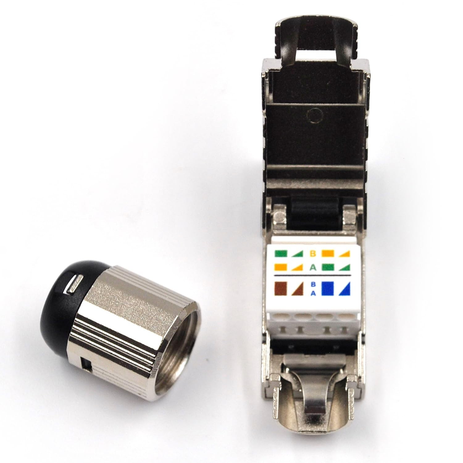 RJ45 Connectors Tool Free Cat8 2000MHz 2GHz 40G, 22AWG-24AWG Set of 12