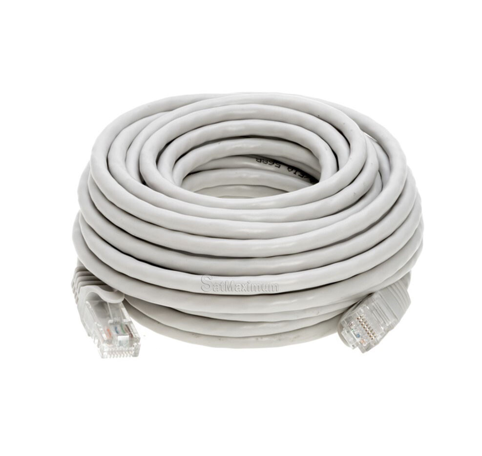 CAT5 Ethernet Patch Cable LAN Network Internet RJ45 Cord Gray 25FT- 200FT LOT