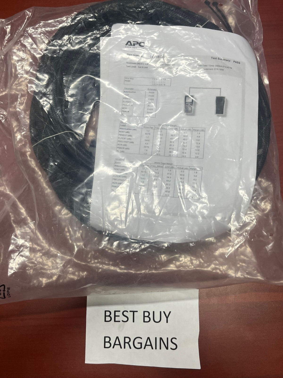 APC DDCC6-025 Data Distribution Cable CAT 6 UTP CMR Black 23.5 Ft DDCC6025 NEW