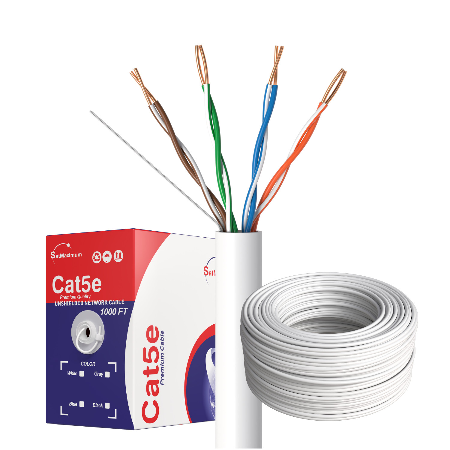 500ft CAT5e or CAT6 Ethernet Cable Professional Network UTP CCA High Speed