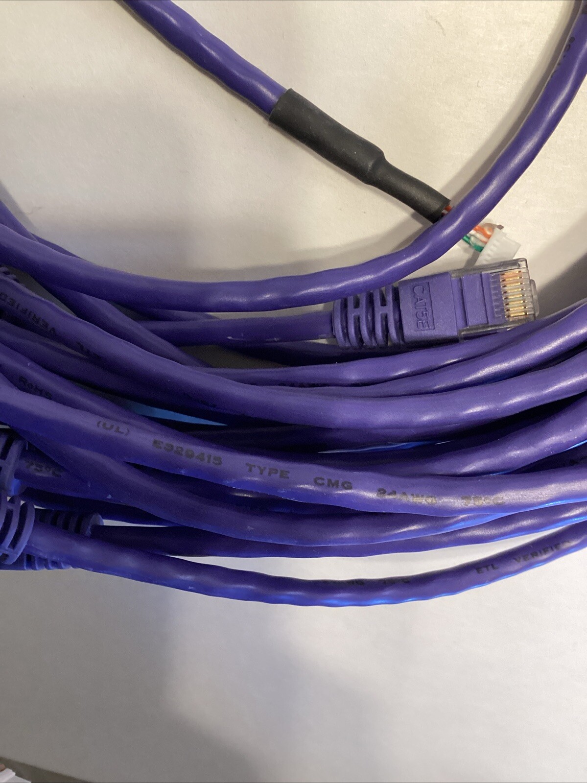 LOT 26 Monoprice 2 FT 24AWG Cat5e 350MHz UTP Ethernet Network Cable Purple 568B