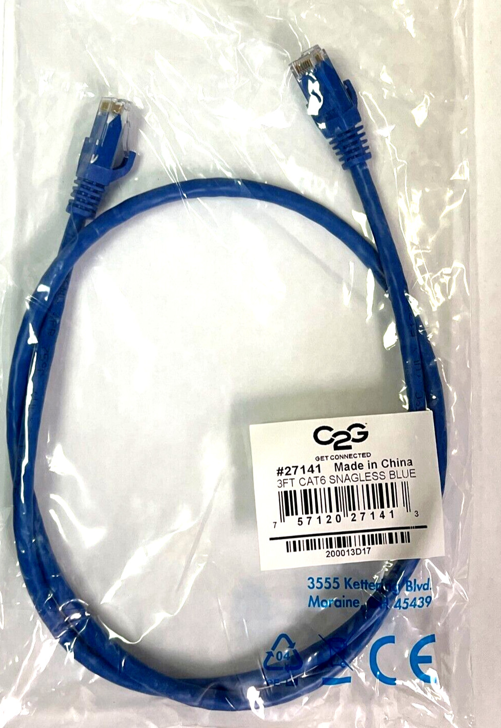 (LOT Of 6 ) – 3ft – Cat6 Snagless Unshielded (UTP) Ethernet Network Patch Cable