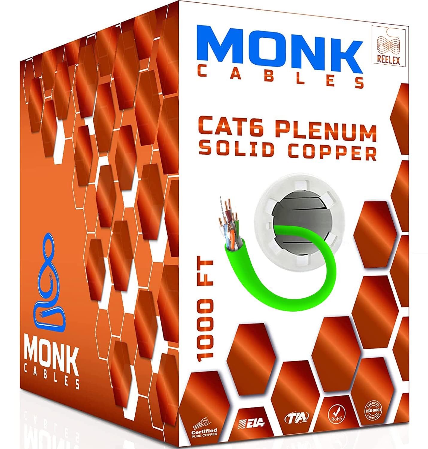 | CAT 6 Ethernet Cable 1000ft | 100% Pure Bare Solid Copper Cat 6 Cable | 23A…