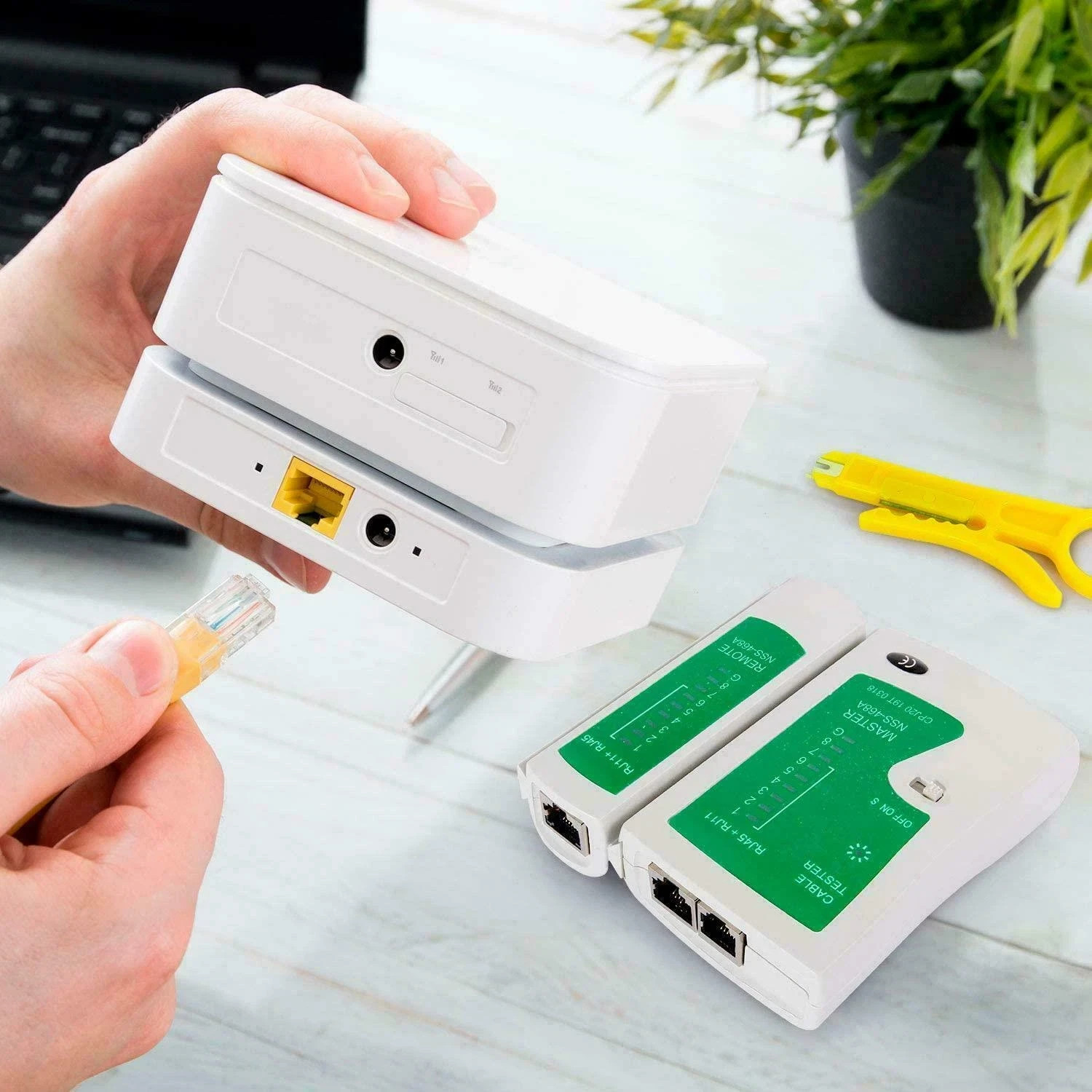 Cat5 CAT6 RJ11 RJ12 RJ45 Network Ethernet Lan Internet Cable Tester Test Tool US