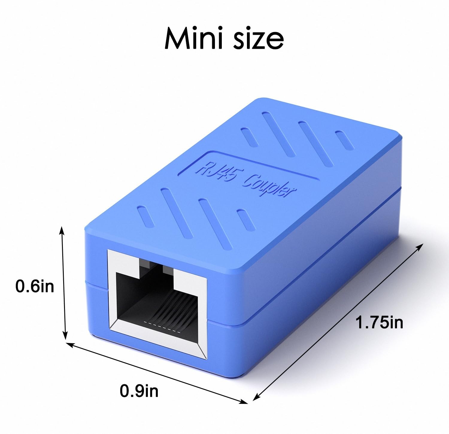 Cat8/Cat7/Cat6 Ethernet Cable Coupler 20-Pack Blue