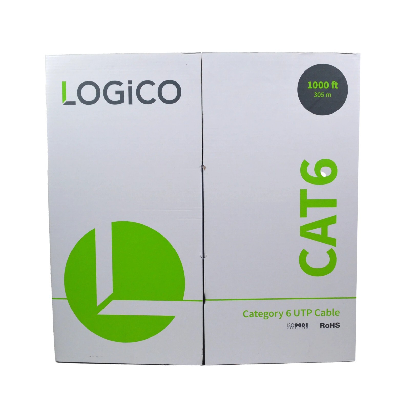 CAT6 Bulk White Communication Ethernet Network 1000′ Feet 23 AWG Pull Box Cable