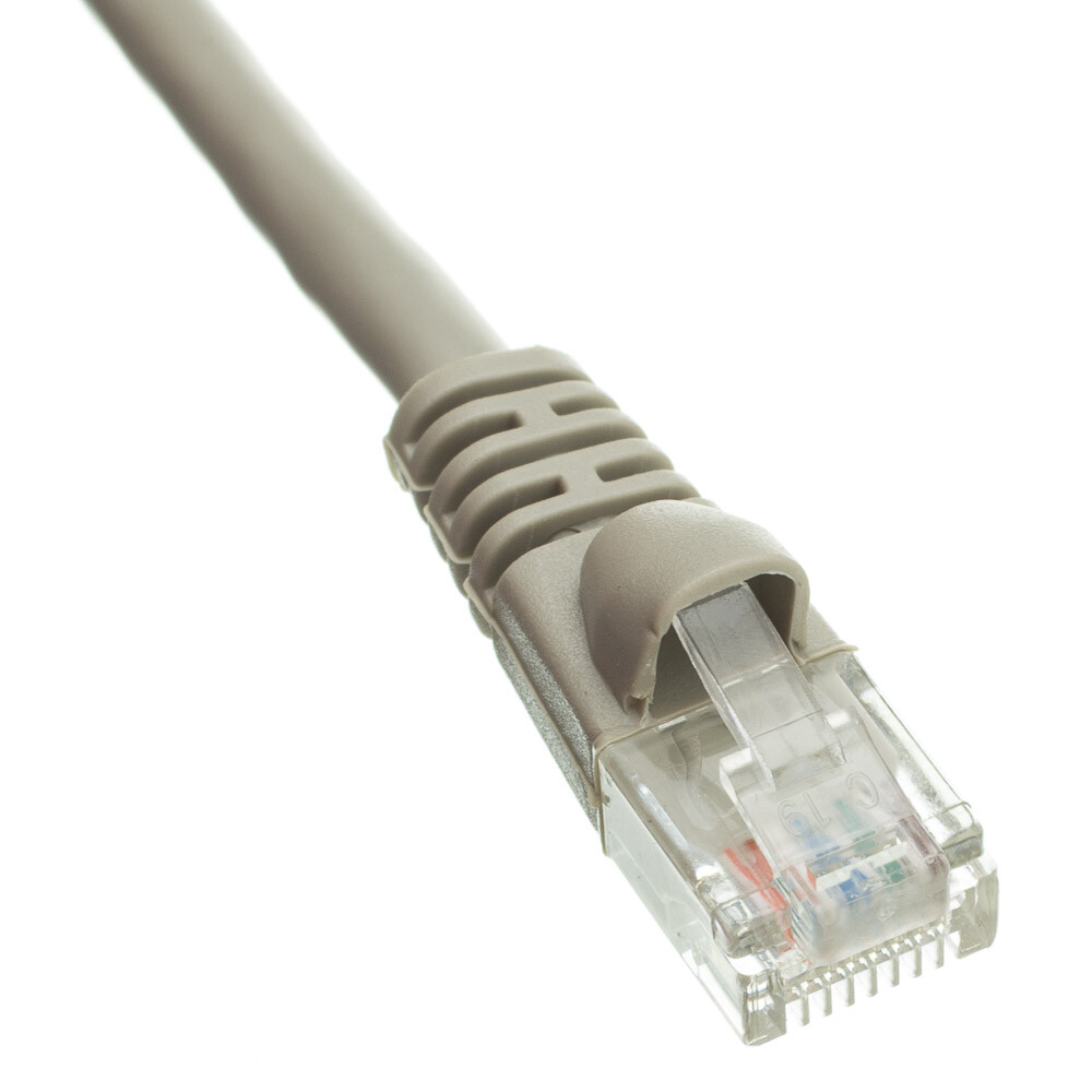 Snagless 12 Foot Cat5e Gray Network Ethernet Patch Cable