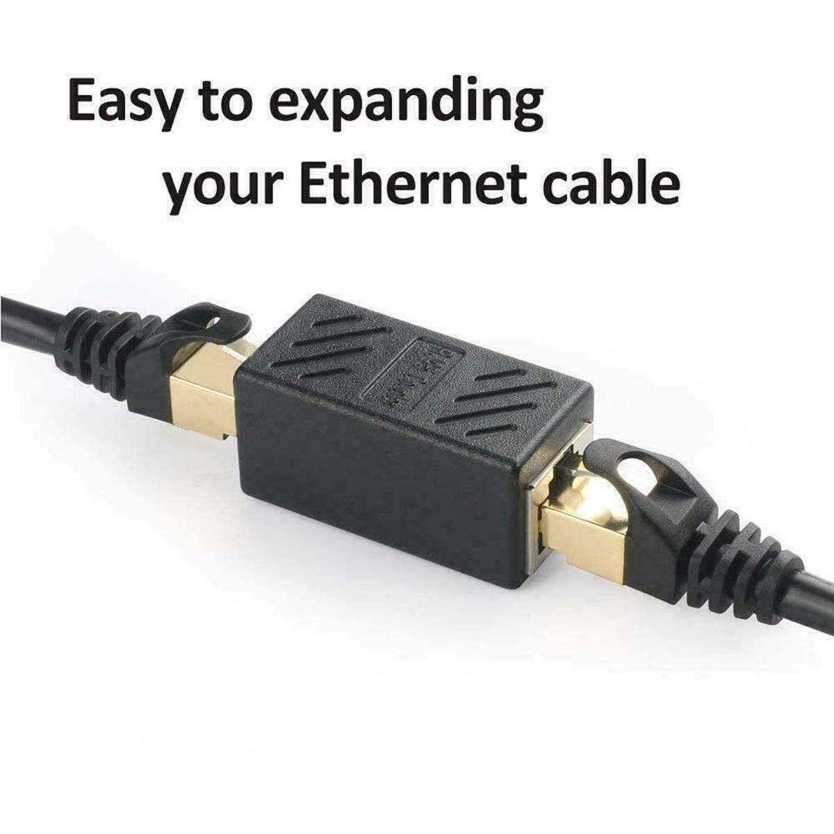 RJ45 Connector Ethernet Extension Cable (Black)