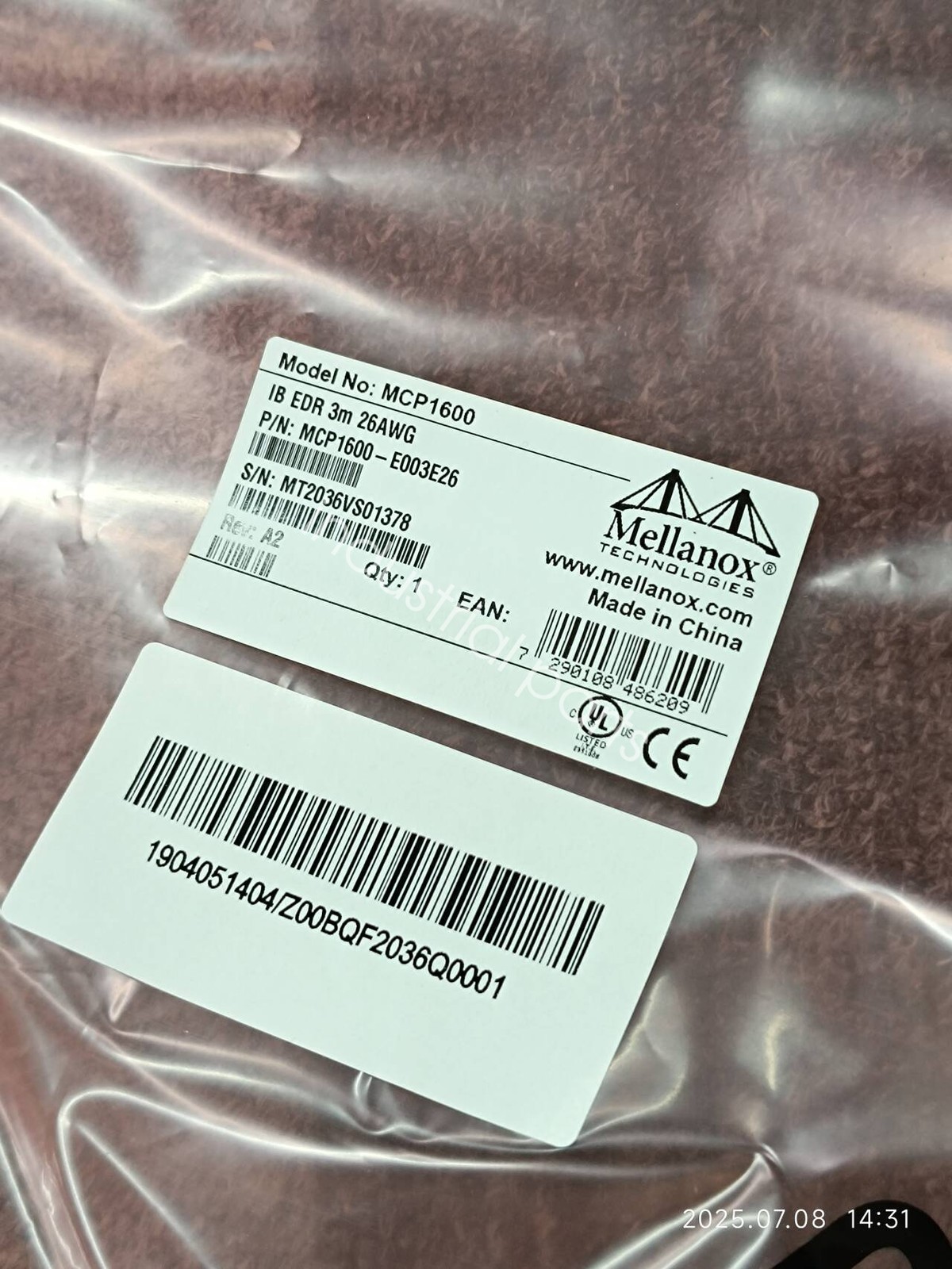 1PC Mellanox MCP1600-E003E26 QSFP28 IB EDR up to 100Gbs 3M NEW Fedex or DHL