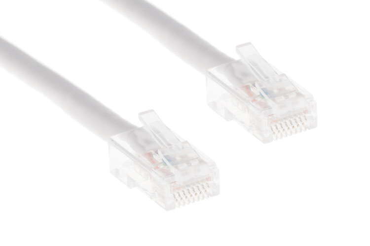 CAT6 Ethernet Patch Cable, Non-Booted, 50 Foot, White – Lifetime Warranty