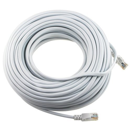 2 PACK 100FT ETHERNET NETWORK WHITE CAT5 CAT5E CABLE 100′ FT US SELLER – WHITE